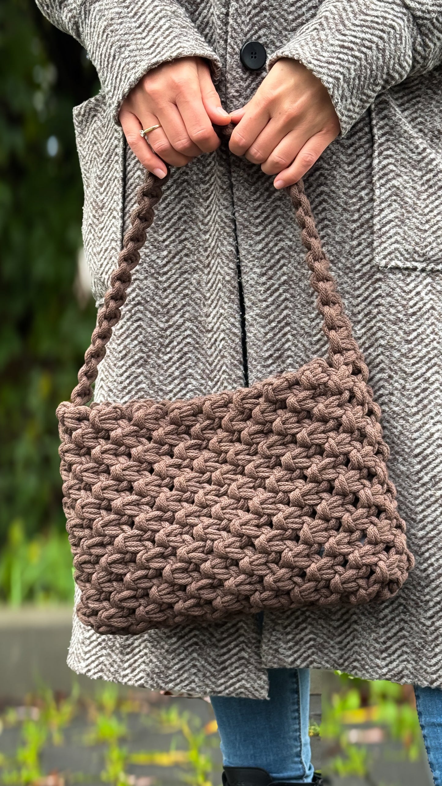 prezent dla niej, urodziny, handmade, ze sznurka, torebka ze sznurka, moda damska, lalalines